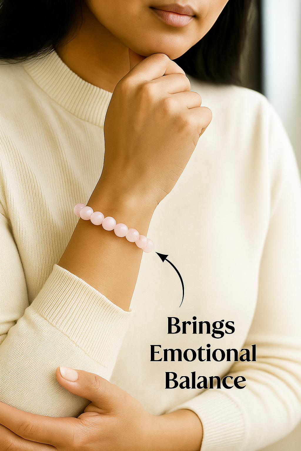 Rose quartz bracelet - For self love and emotional balance