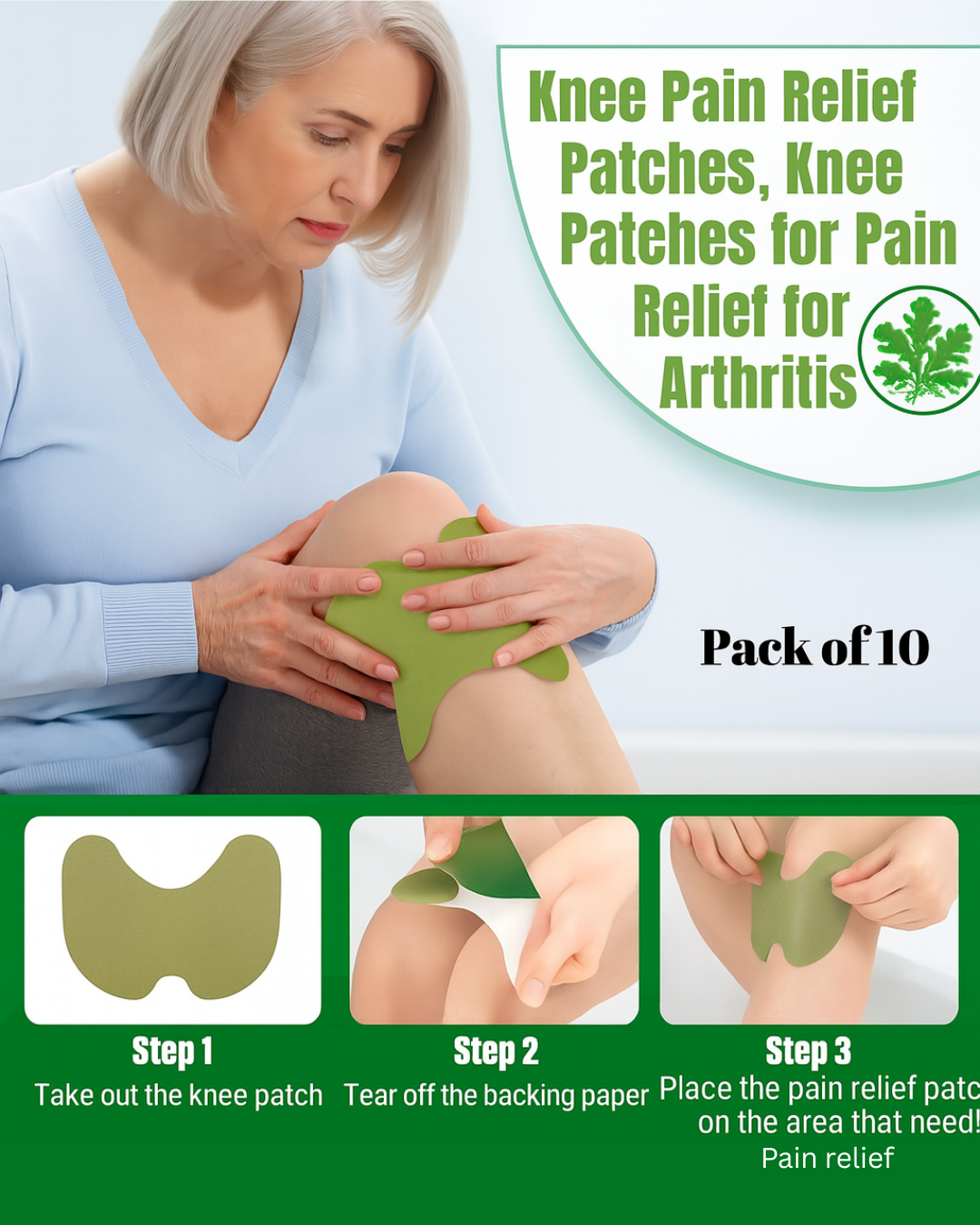 100% Ayurvedic Pain Relief Knee Patches