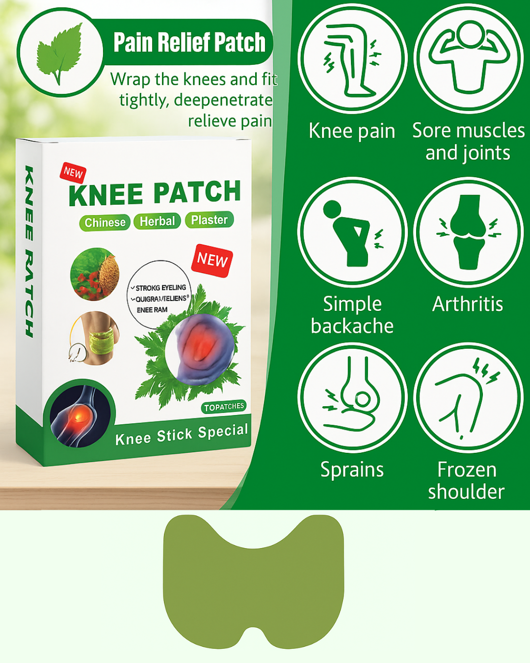 100% Ayurvedic Pain Relief Knee Patches