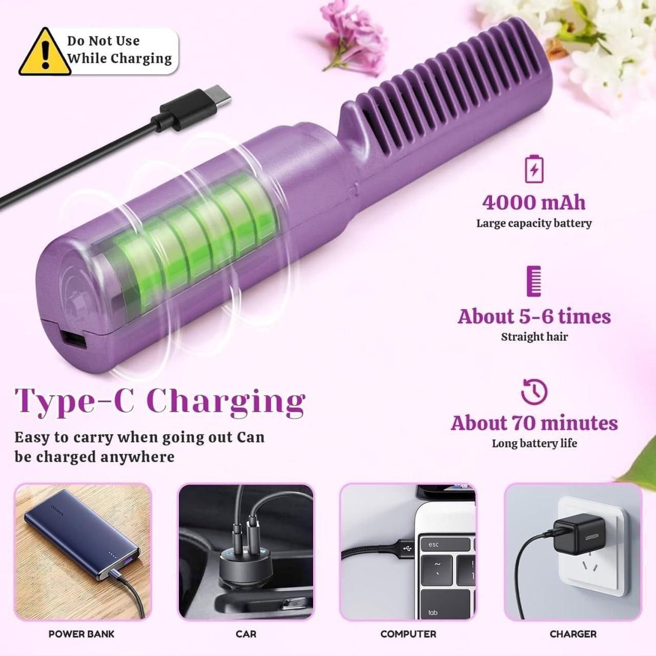 Portable hair straightner
