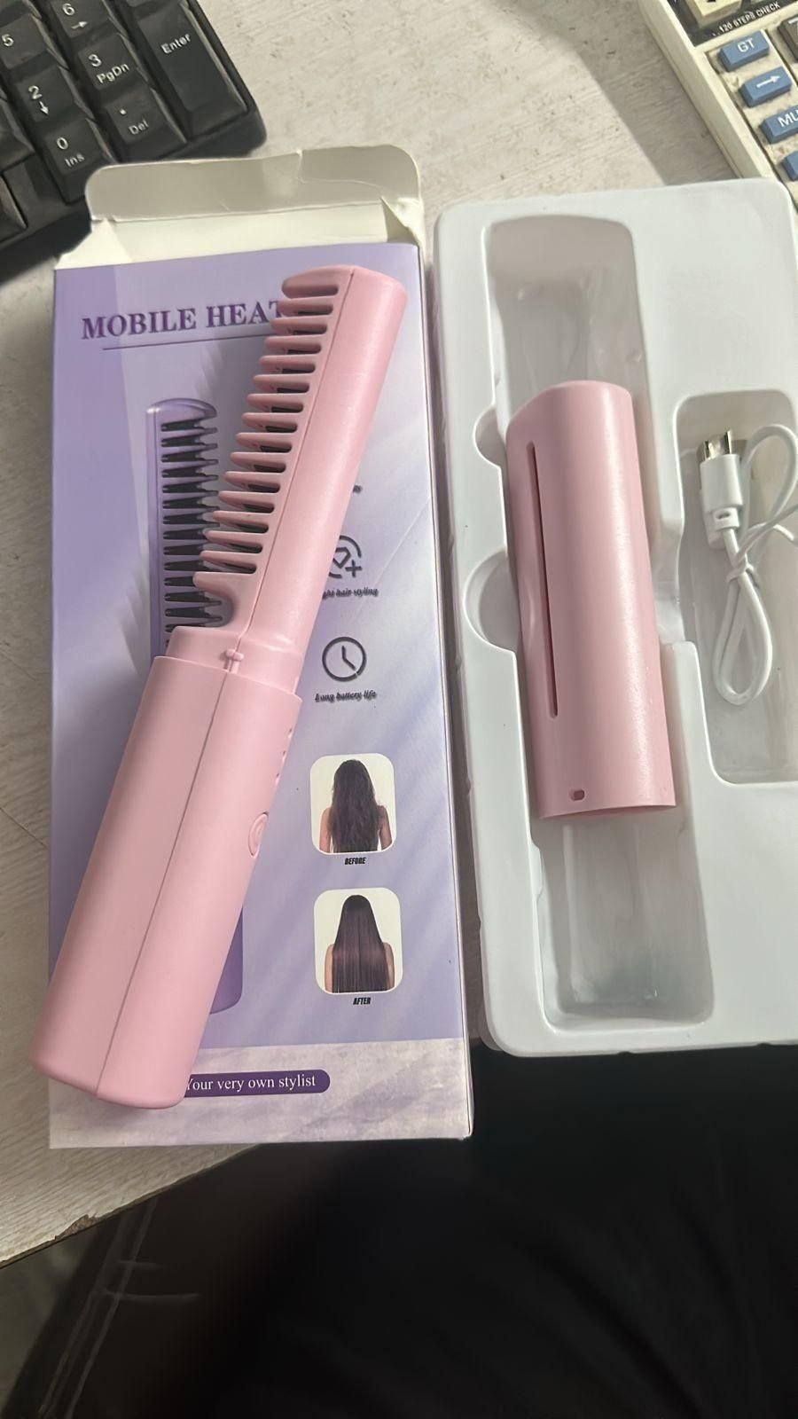 Portable hair straightner