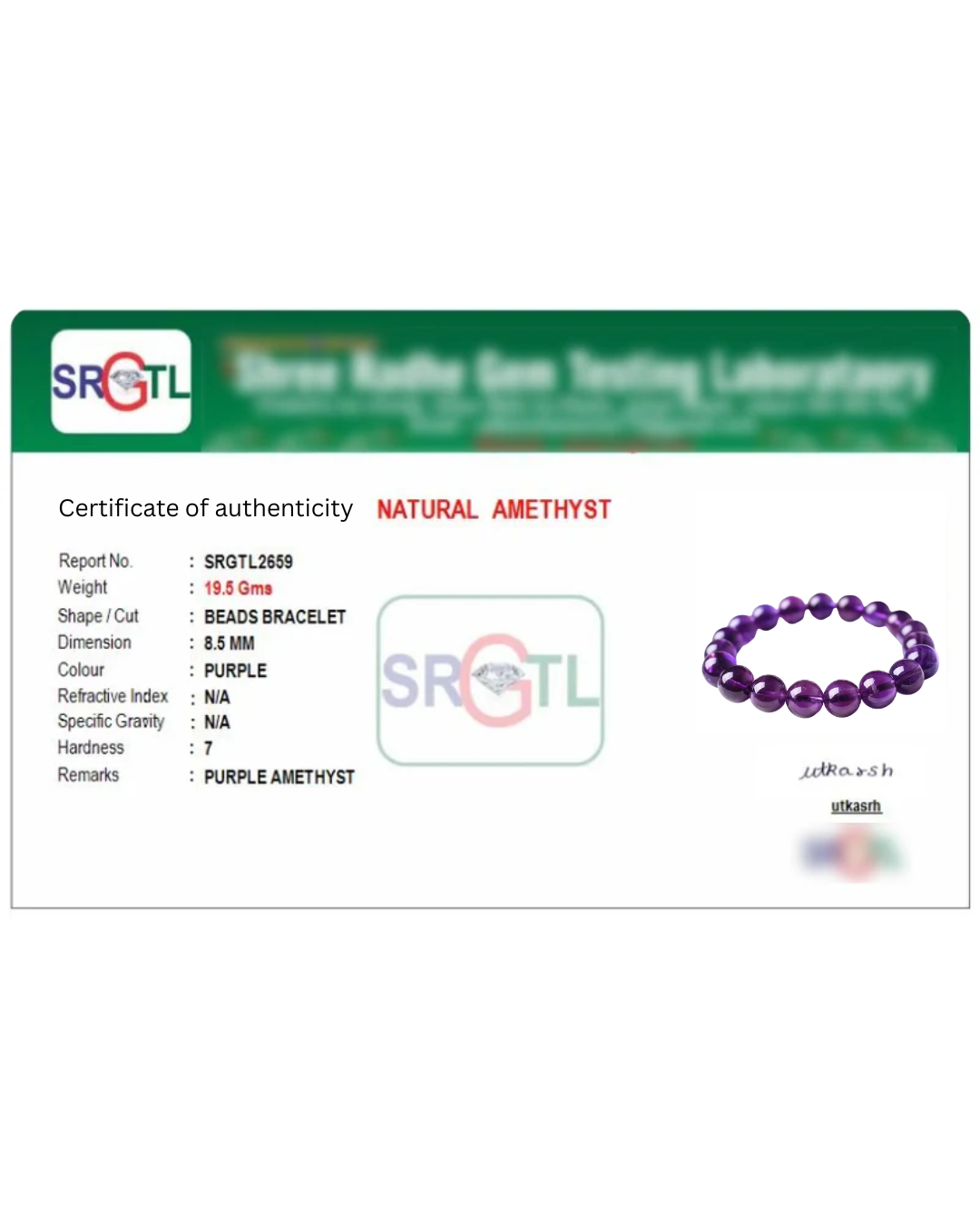 Amethyst Healing Bracelet – For Calm, Clarity & Energy Balance